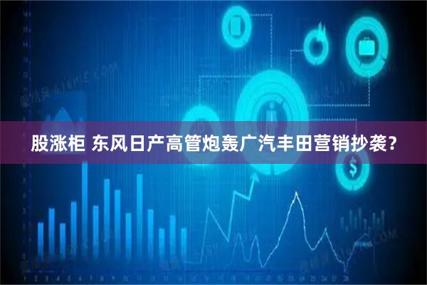 股涨柜 东风日产高管炮轰广汽丰田营销抄袭？