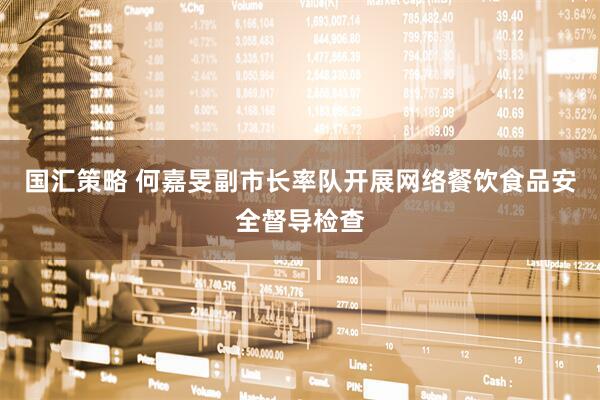 国汇策略 何嘉旻副市长率队开展网络餐饮食品安全督导检查