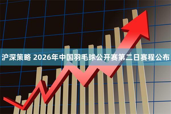 沪深策略 2026年中国羽毛球公开赛第二日赛程公布