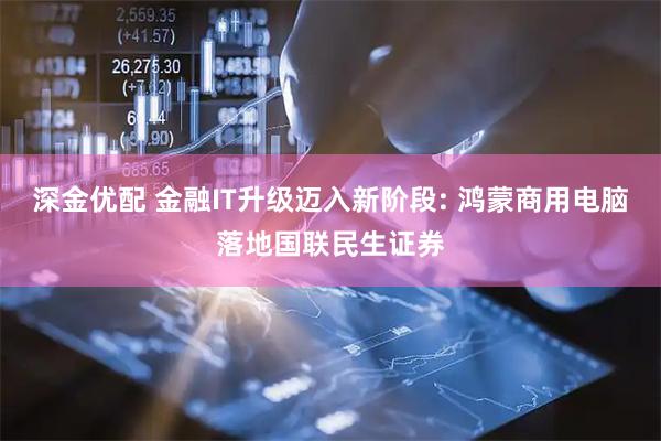 深金优配 金融IT升级迈入新阶段: 鸿蒙商用电脑落地国联民生证券