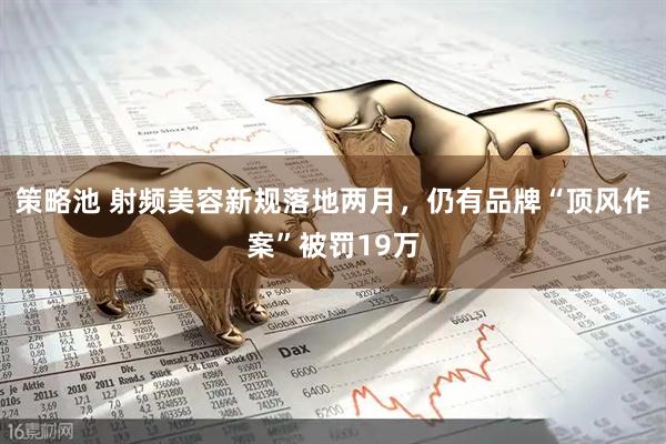 策略池 射频美容新规落地两月，仍有品牌“顶风作案”被罚19万