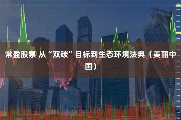 常盈股票 从“双碳”目标到生态环境法典（美丽中国）