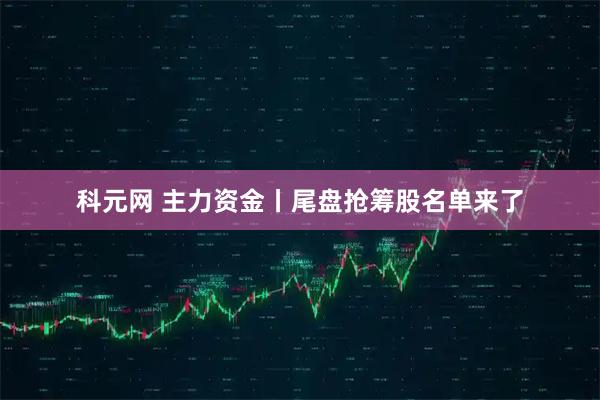 科元网 主力资金丨尾盘抢筹股名单来了